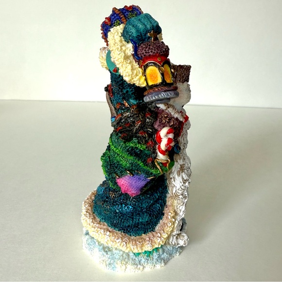 Crinkle Claus-Santa Decor Figurine-Teddy Russian Crinkle-Vintage 1998 - Picture 4 of 7